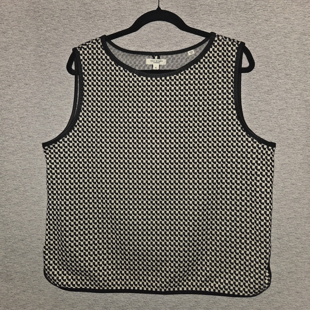 MAX STUDIO LONDON Sleeveless Blouse Women's XL Round Neck Polyester Blend